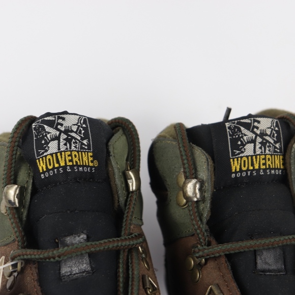 Vtg 90s Wolverine Mens 8 W Steel Toe Boots Brown - Picture 3 of 8